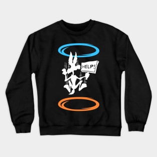 Coyote in portal. Geek, gamer print Crewneck Sweatshirt